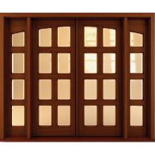 2015 Производитель прямые цены Дуб Тик деревянные двери с матовым стеклом